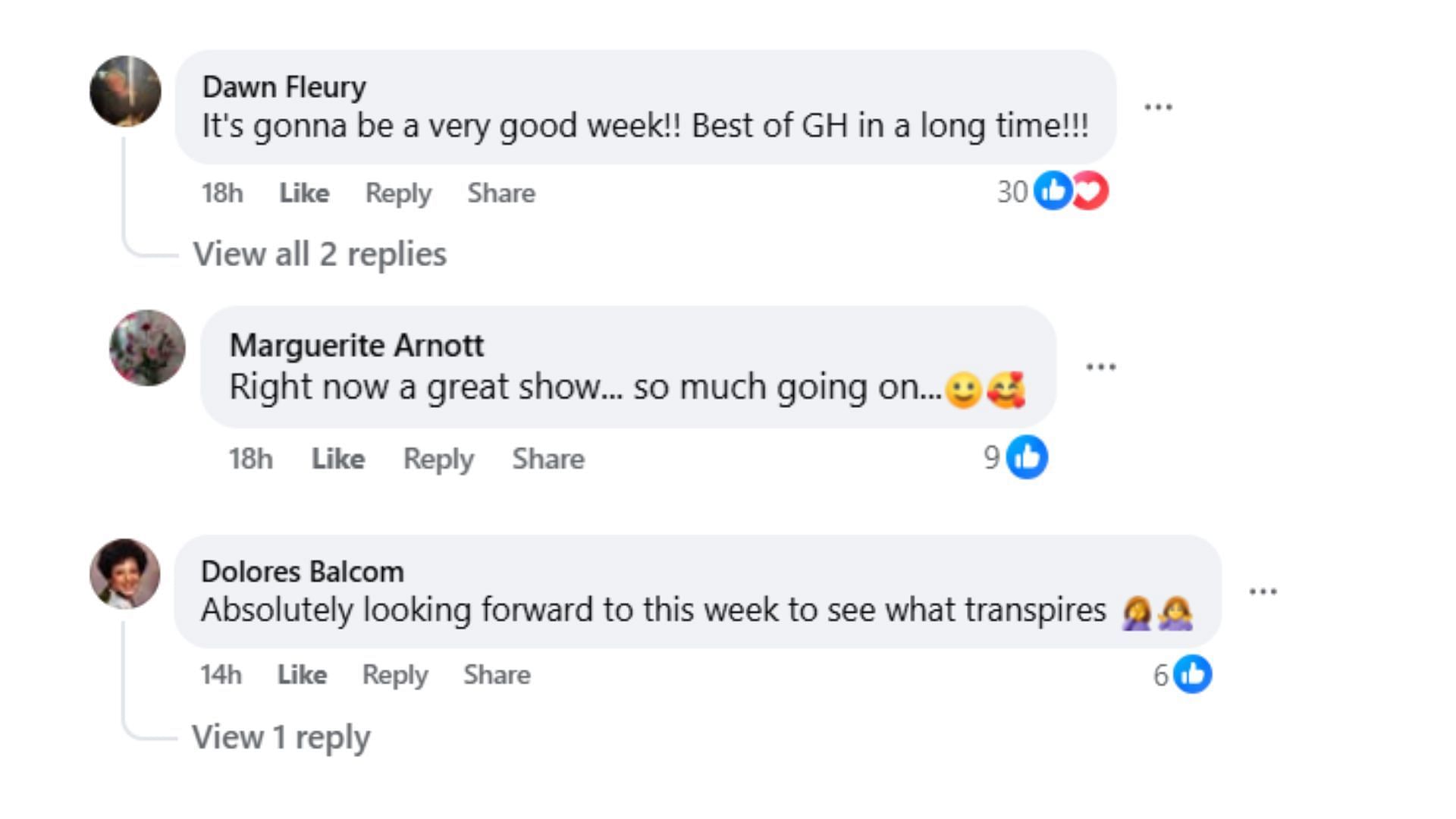 Comments by fans on the post (Image via Facebook/@Julie Leibowitz)